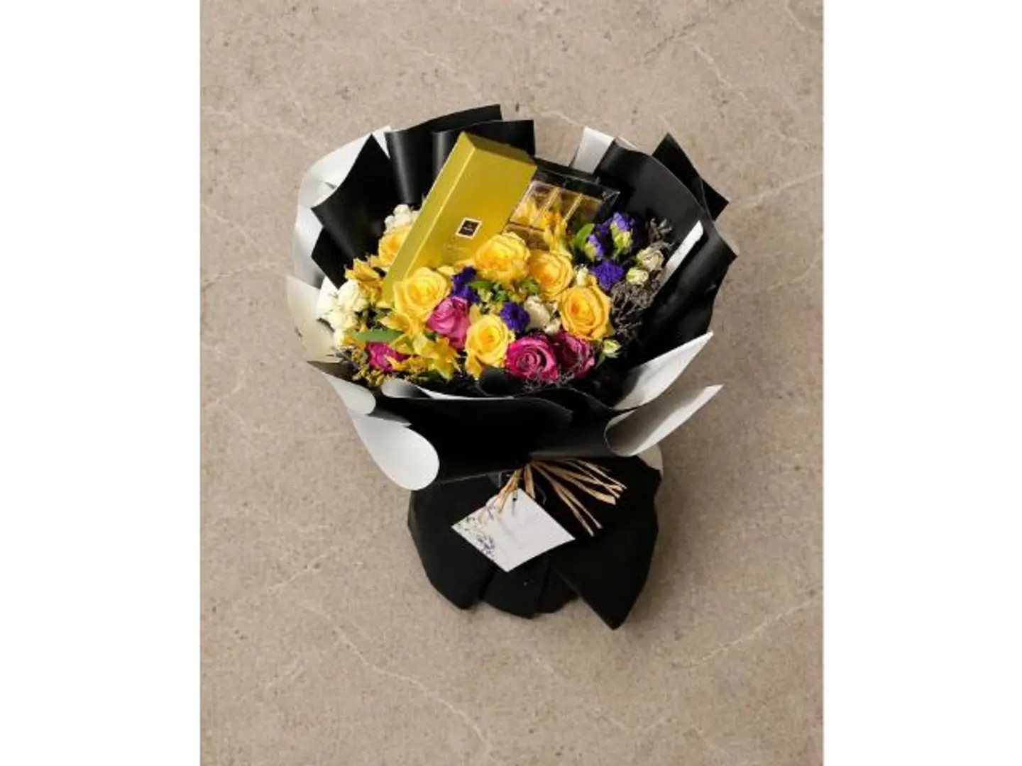 Flower Bouquet With Patchi Chocolate Box 3