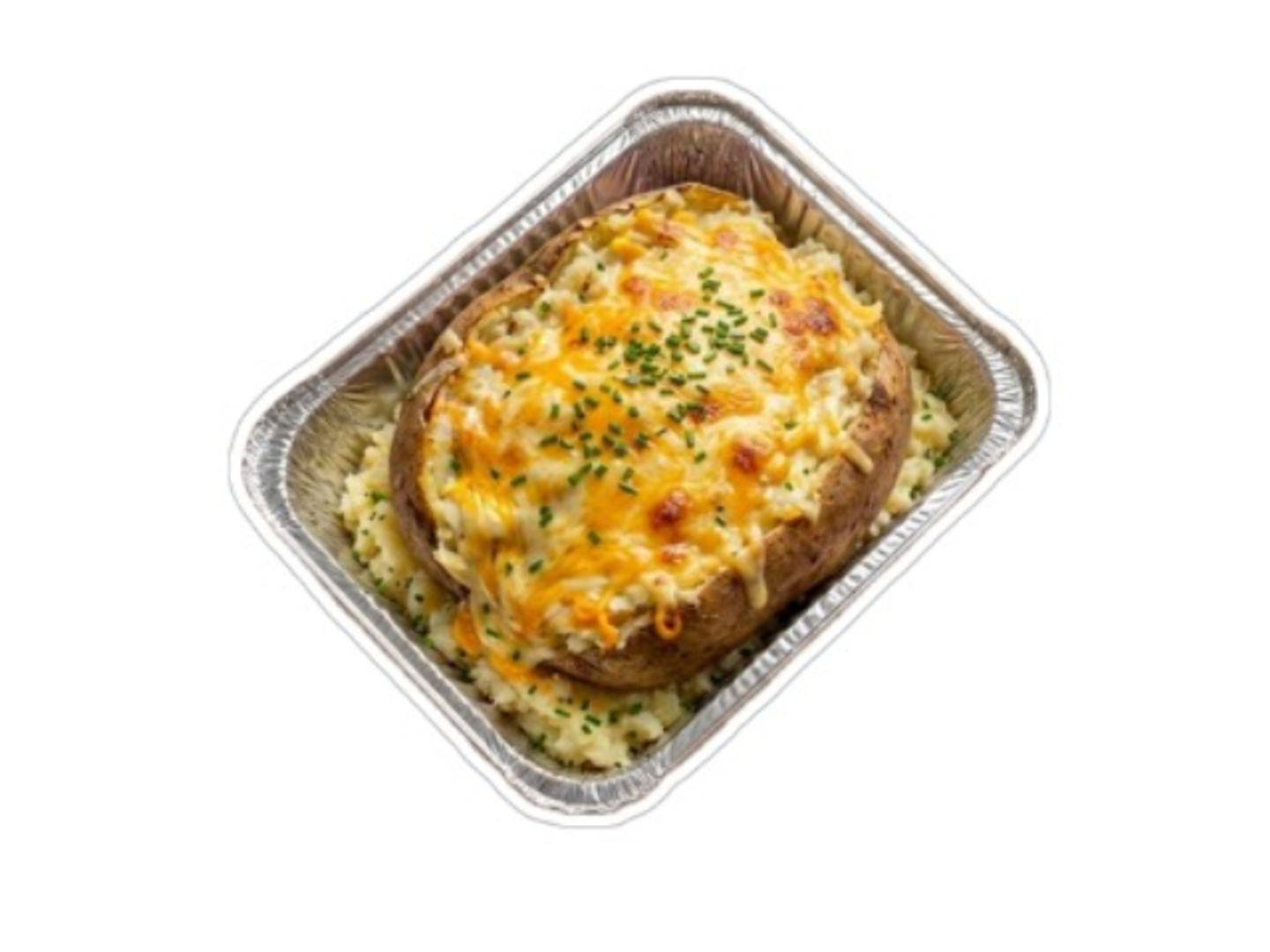 Baked Potato With Crispy Cheese