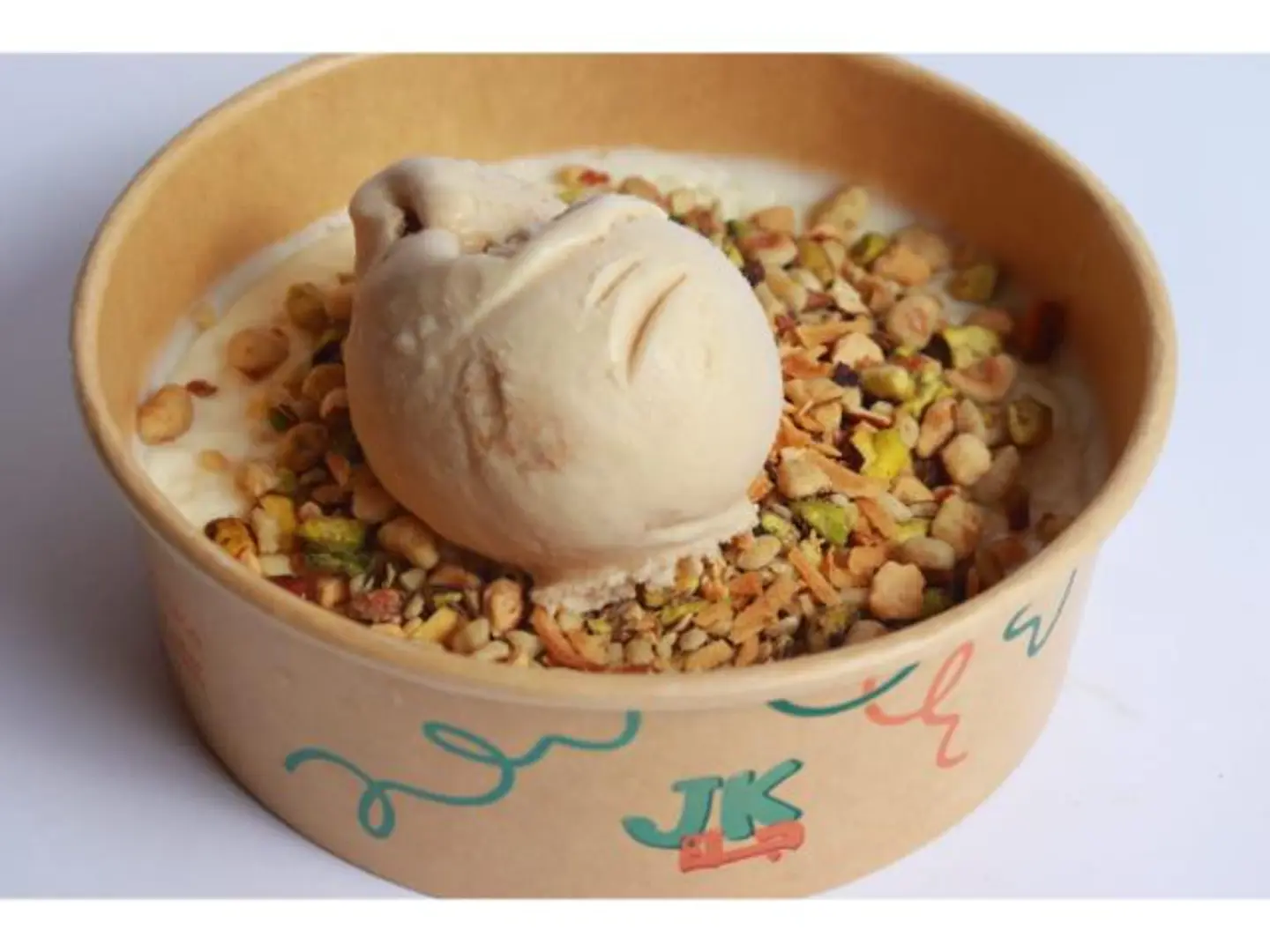 Rice Milk With Nuts And Ice Cream