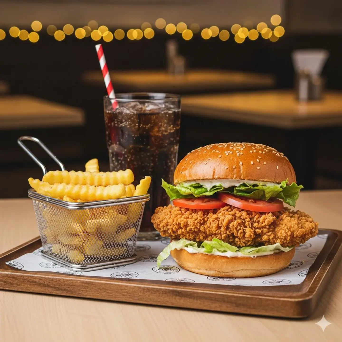 وجبة دجاج برغر