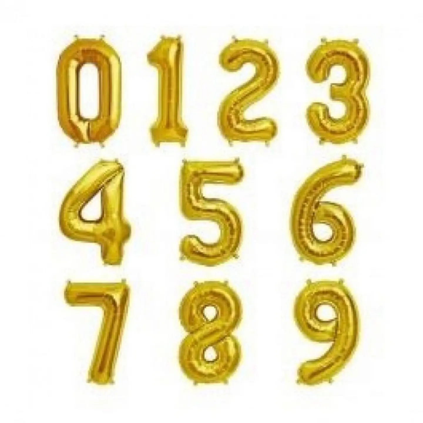 بالون هيليوم ارقام ذهبي