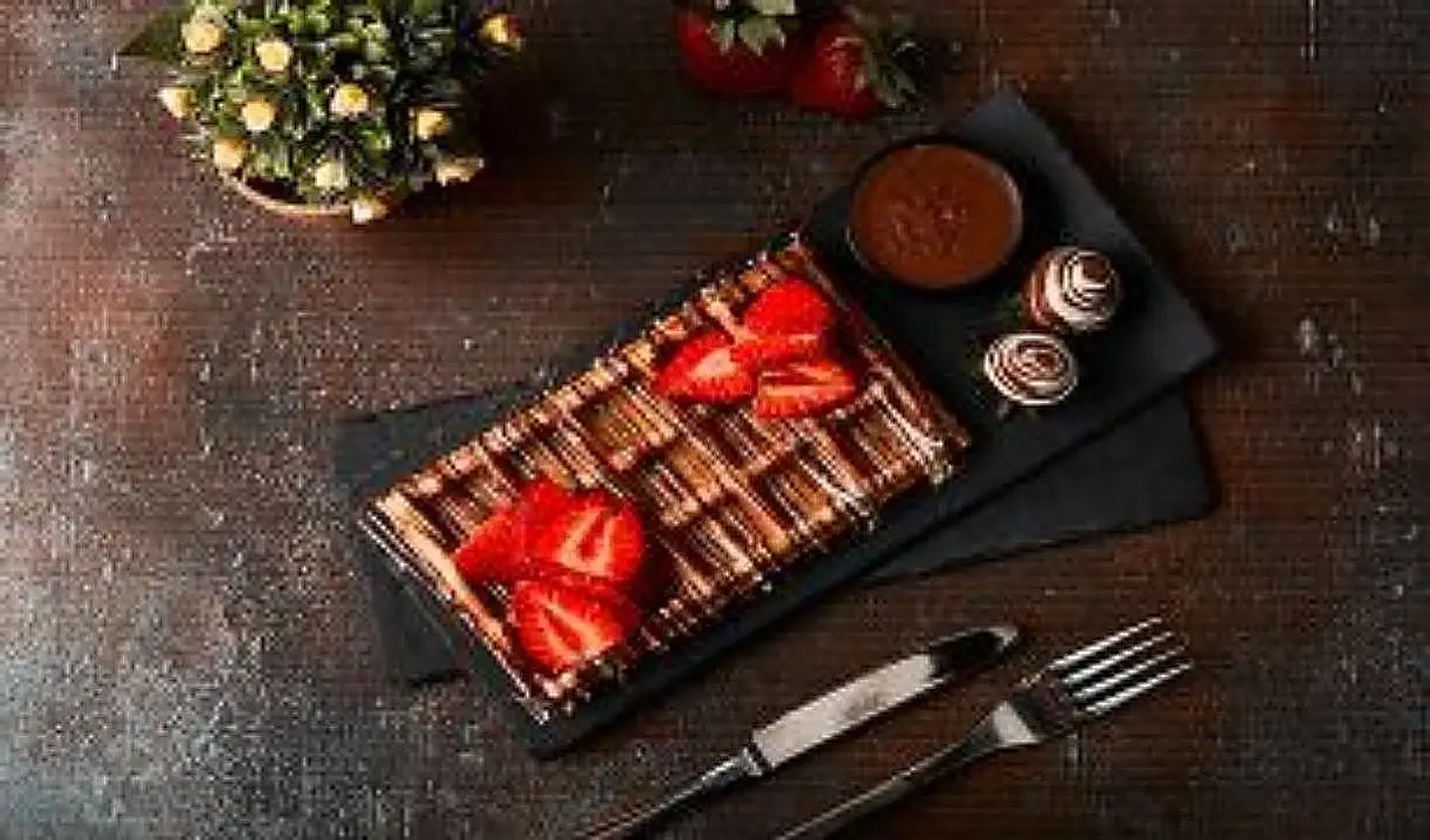 وافل فراولة