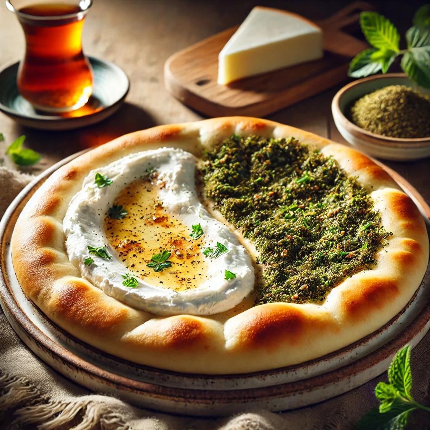Labneh Manakeesh With Zaatar