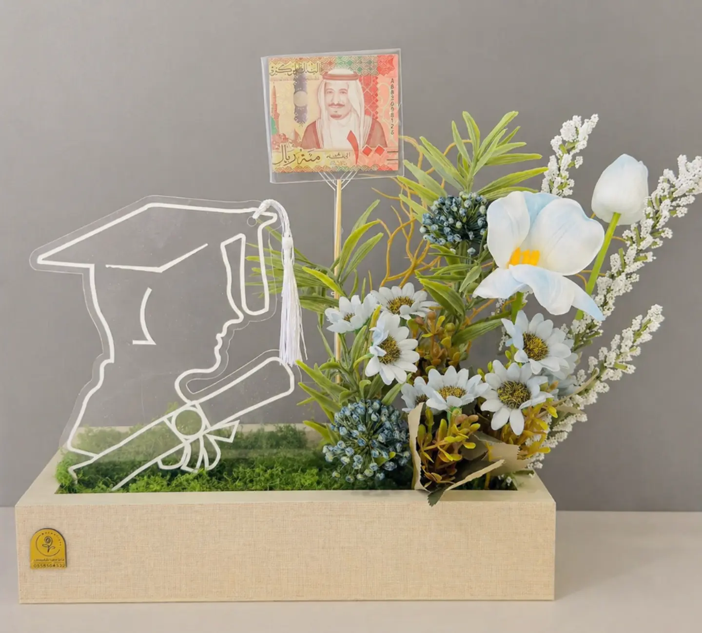 Boy Graduation Stand