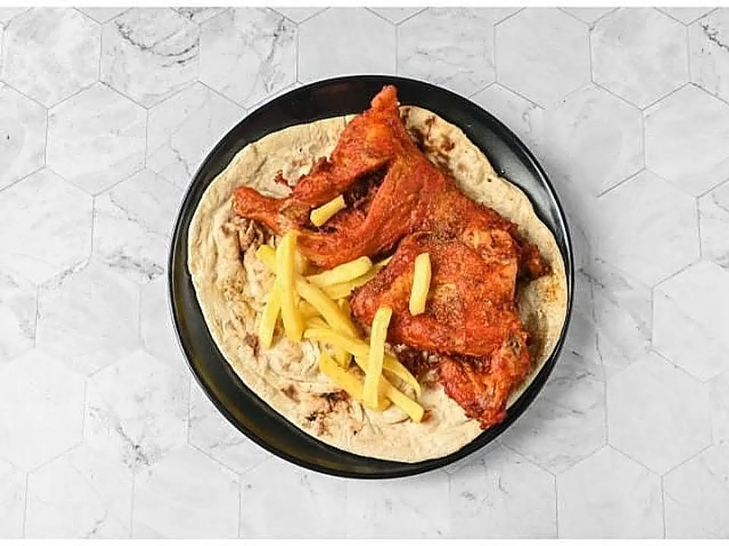 نصف حبة دجاج مقلي مبهر