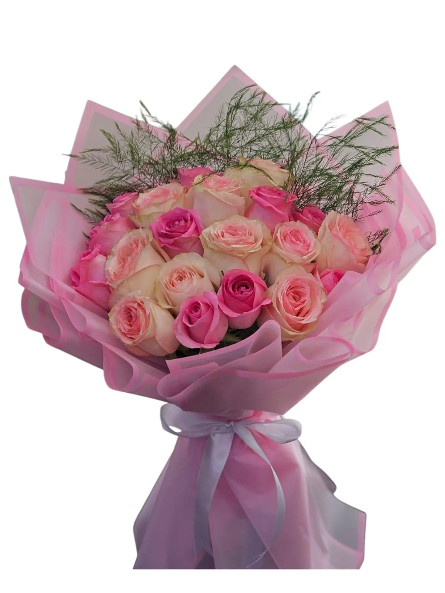 Bouquet Of Pink Shades Flowers