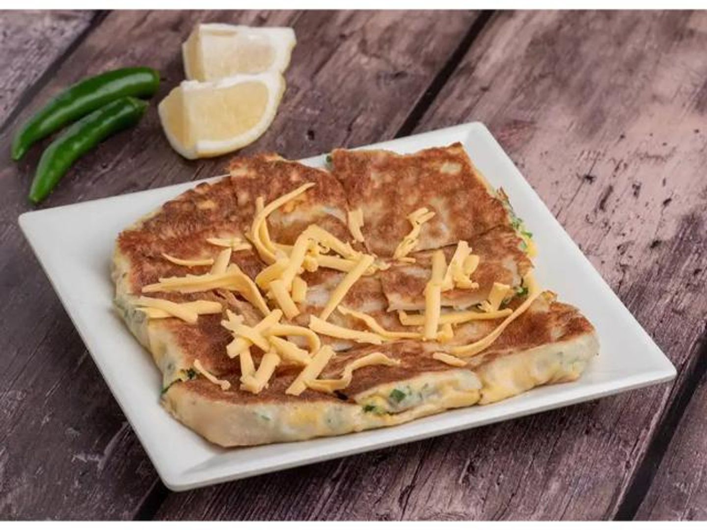 Savory Mutabbak With Cheddar Cheese