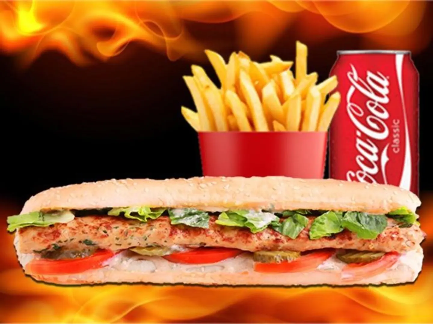 وجبة ساندويتش كفتة دجاج