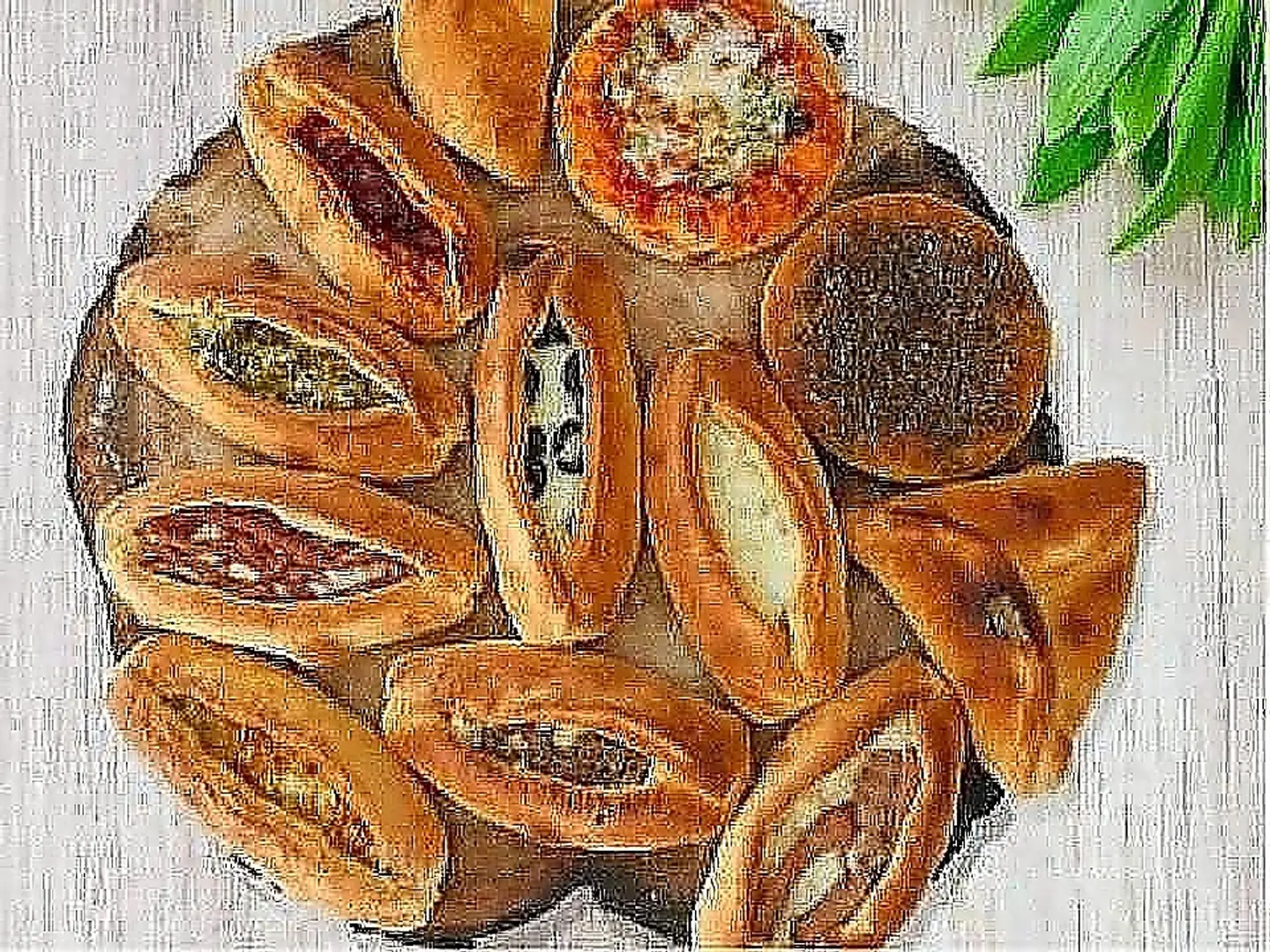 Assorted Pies With Kibbeh And Grape Leaves