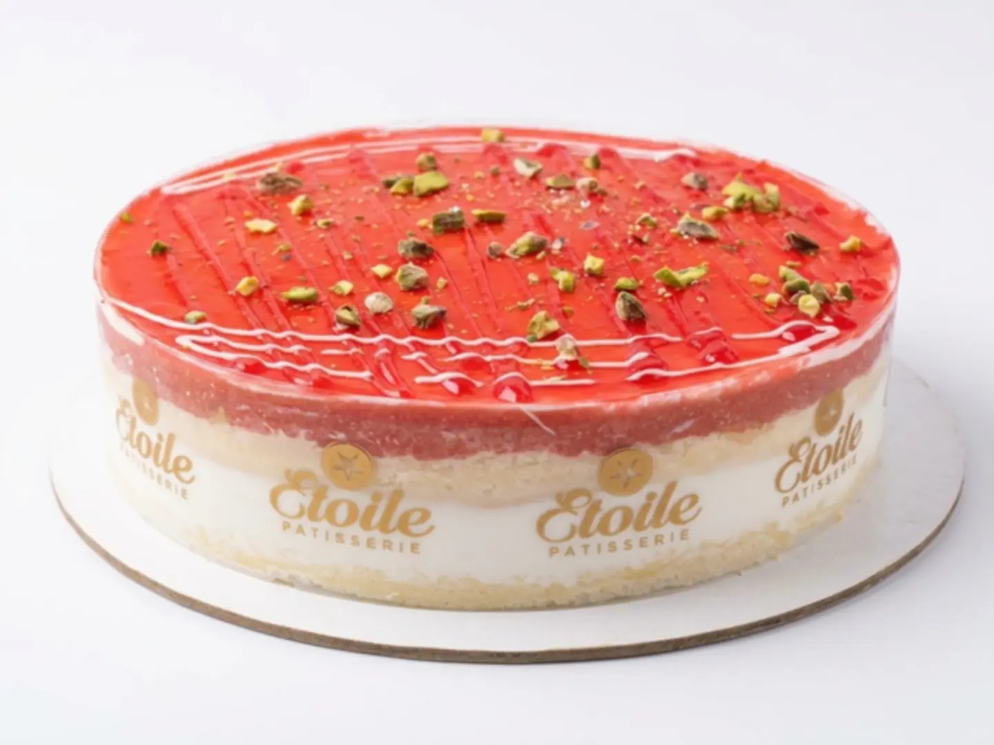 Vanilla & Strawberry Ice Cream Cake