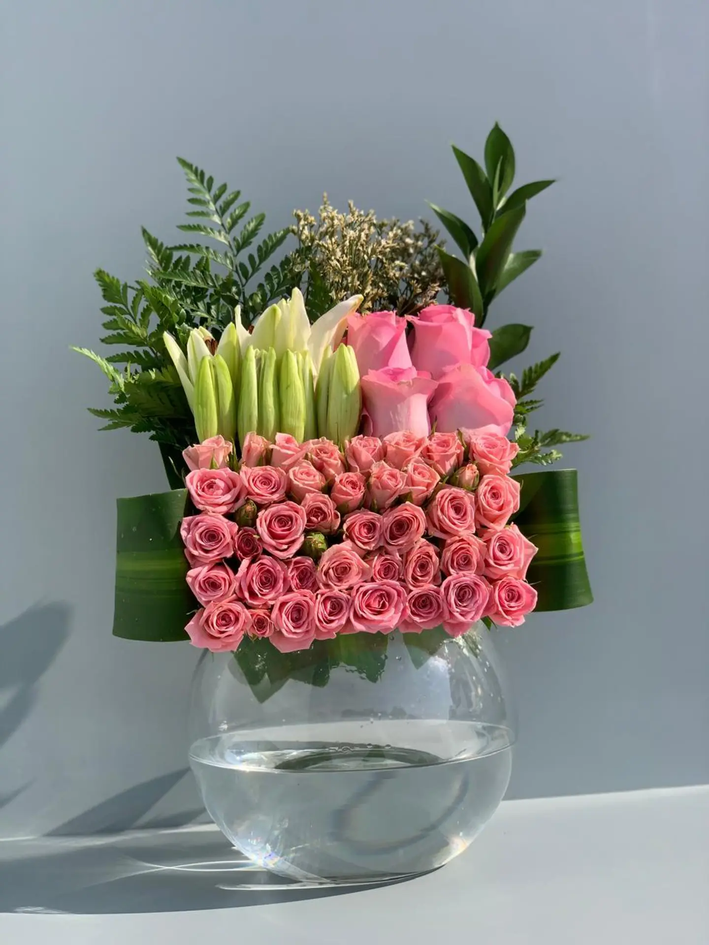 Pink Mix Flowers Vase