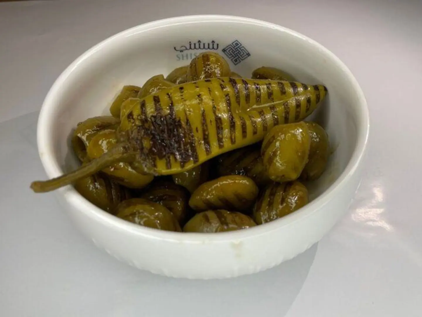 زيتون أخضر مشوي