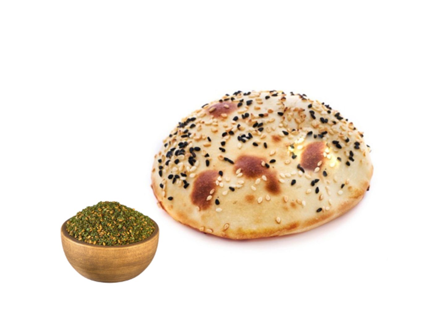 ساندوتش مدور لبنة زعتر