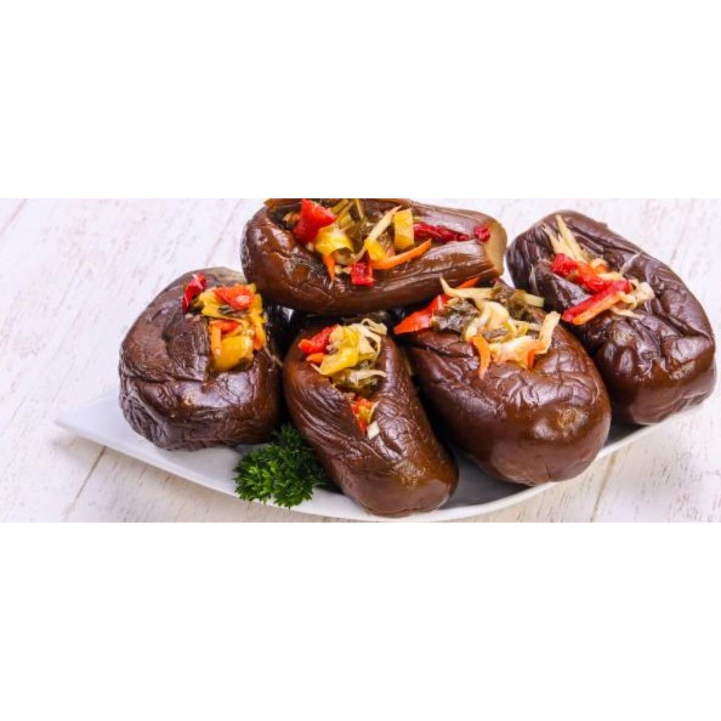 A Plate Of Pickled Eggplant