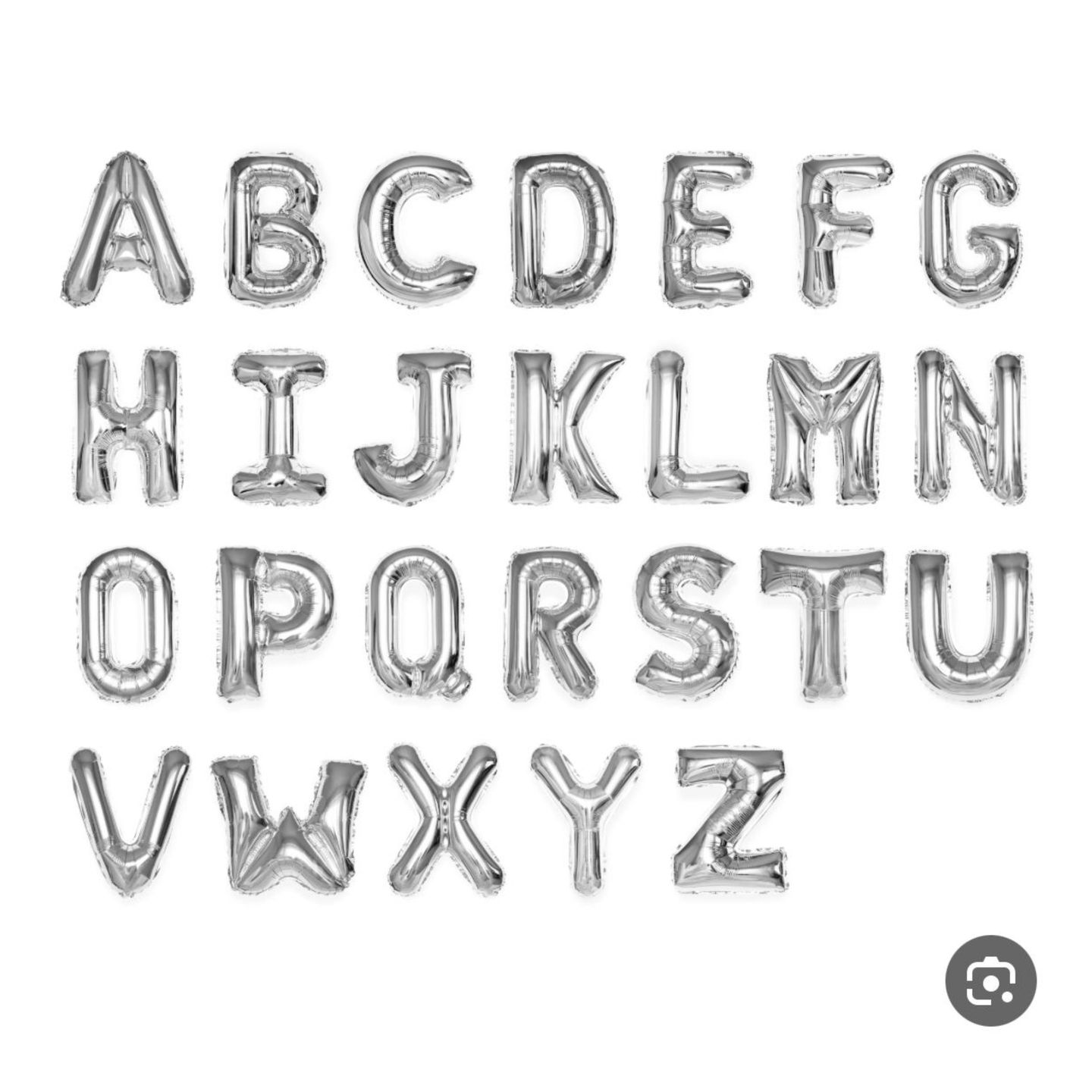 Large Silver English Letter Balloon With Helium Gas
