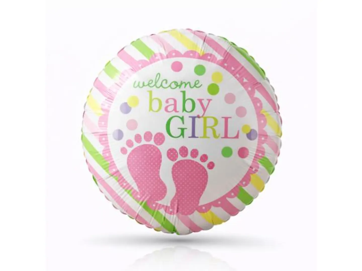 White Baby Girl Helium Balloon