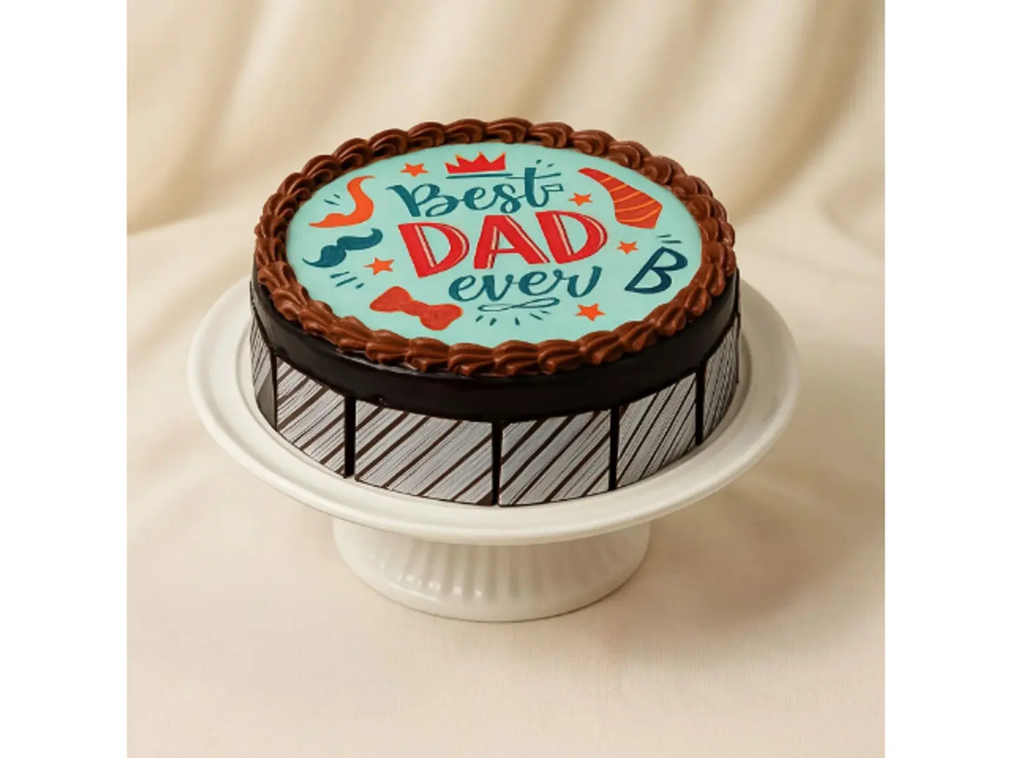 Best Dad Ever Chocolate Design Cake