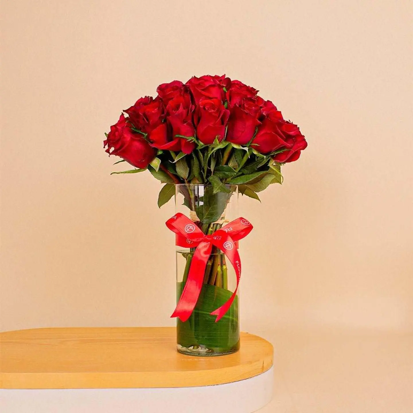Vase Of 20 Red Roses