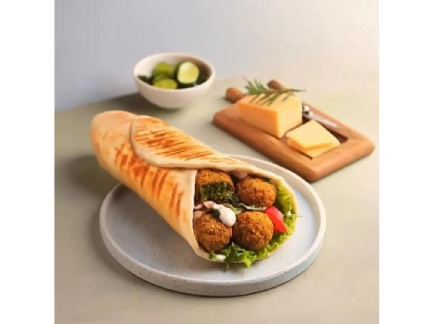 Falafel With Cheddar Sandwich
