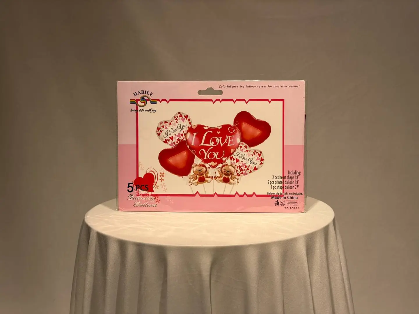 مجموعة قلوب المودة مع هيليوم