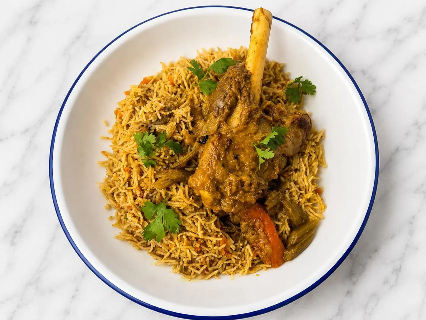Lamb Shank Kabsa Bowl