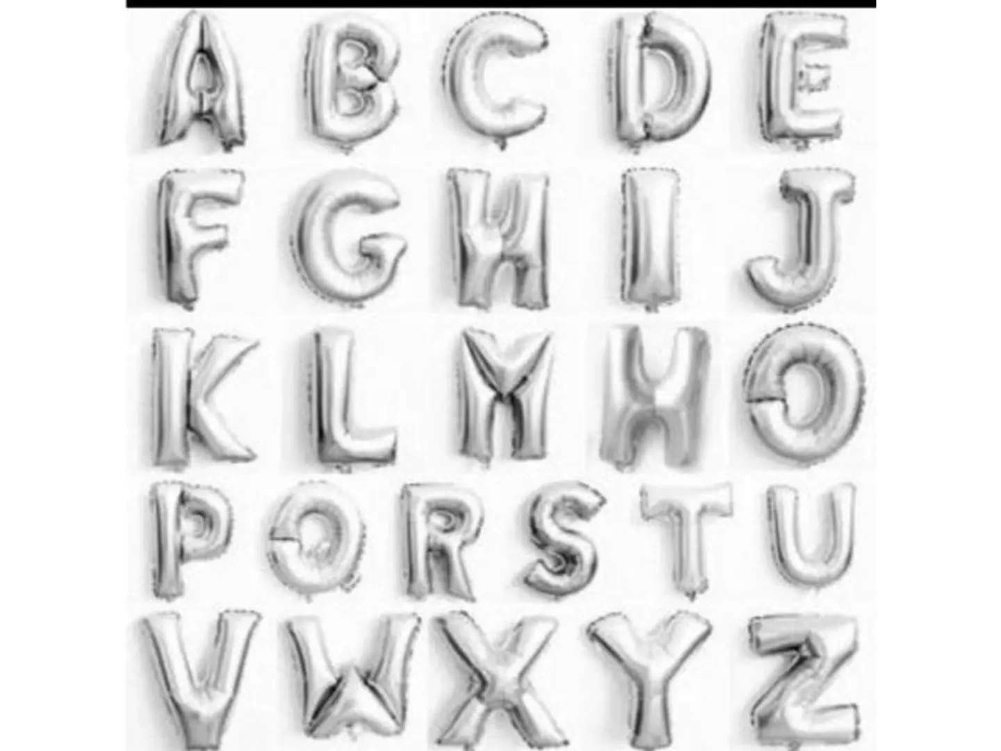 بالون حروف هيليوم