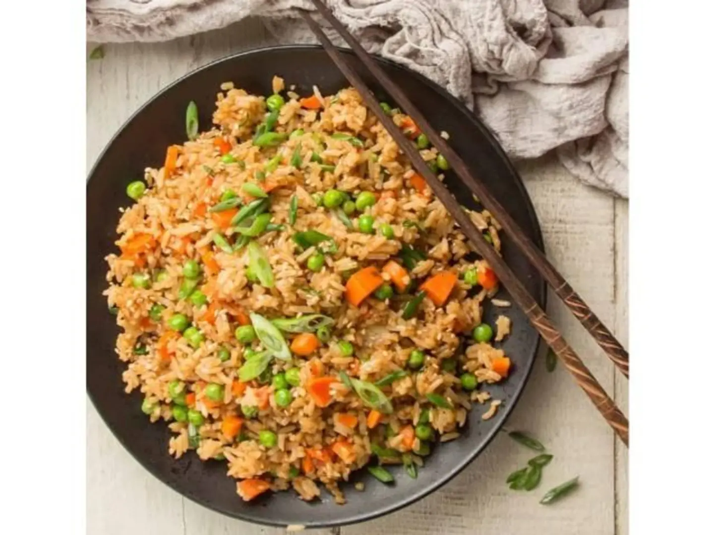 أرز مقلي خضار