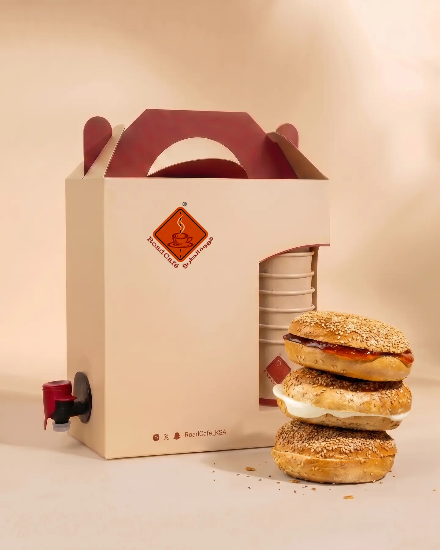 Tea Box With 3 Bagels