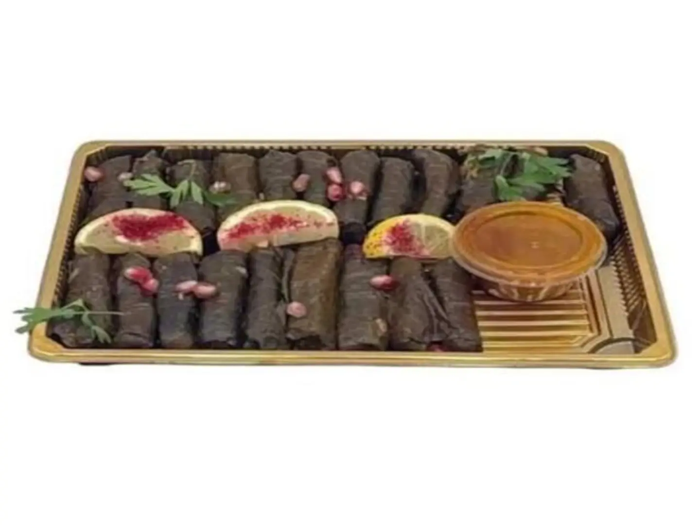Large Stuffed Vine Leaves With Pomegranate Molasses