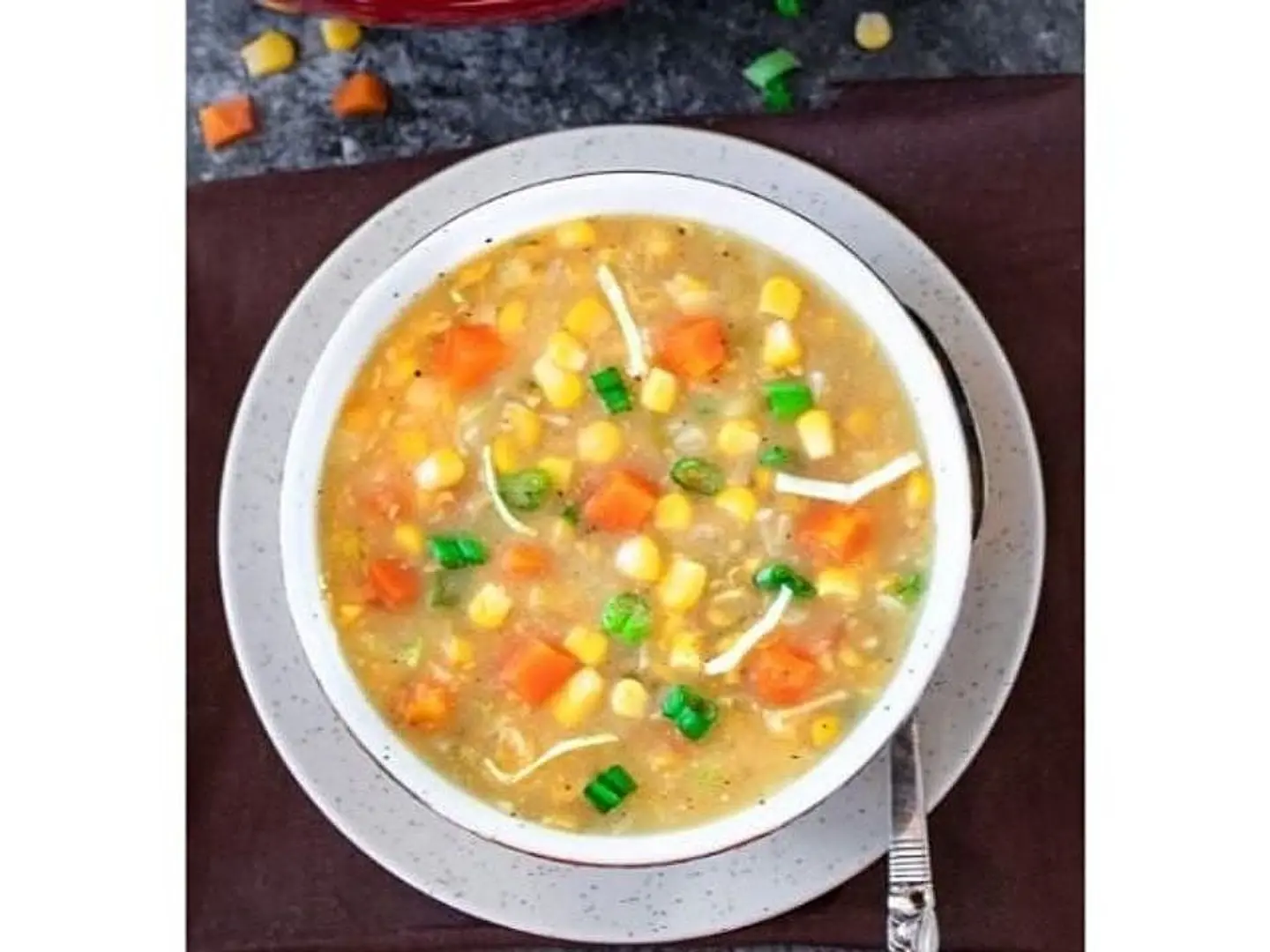 Sweet Corn Soup With Vegetables