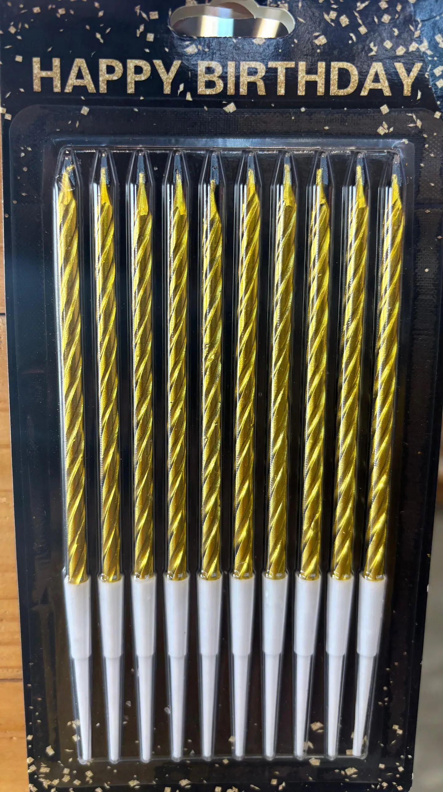 Gold Birthday Candles 2