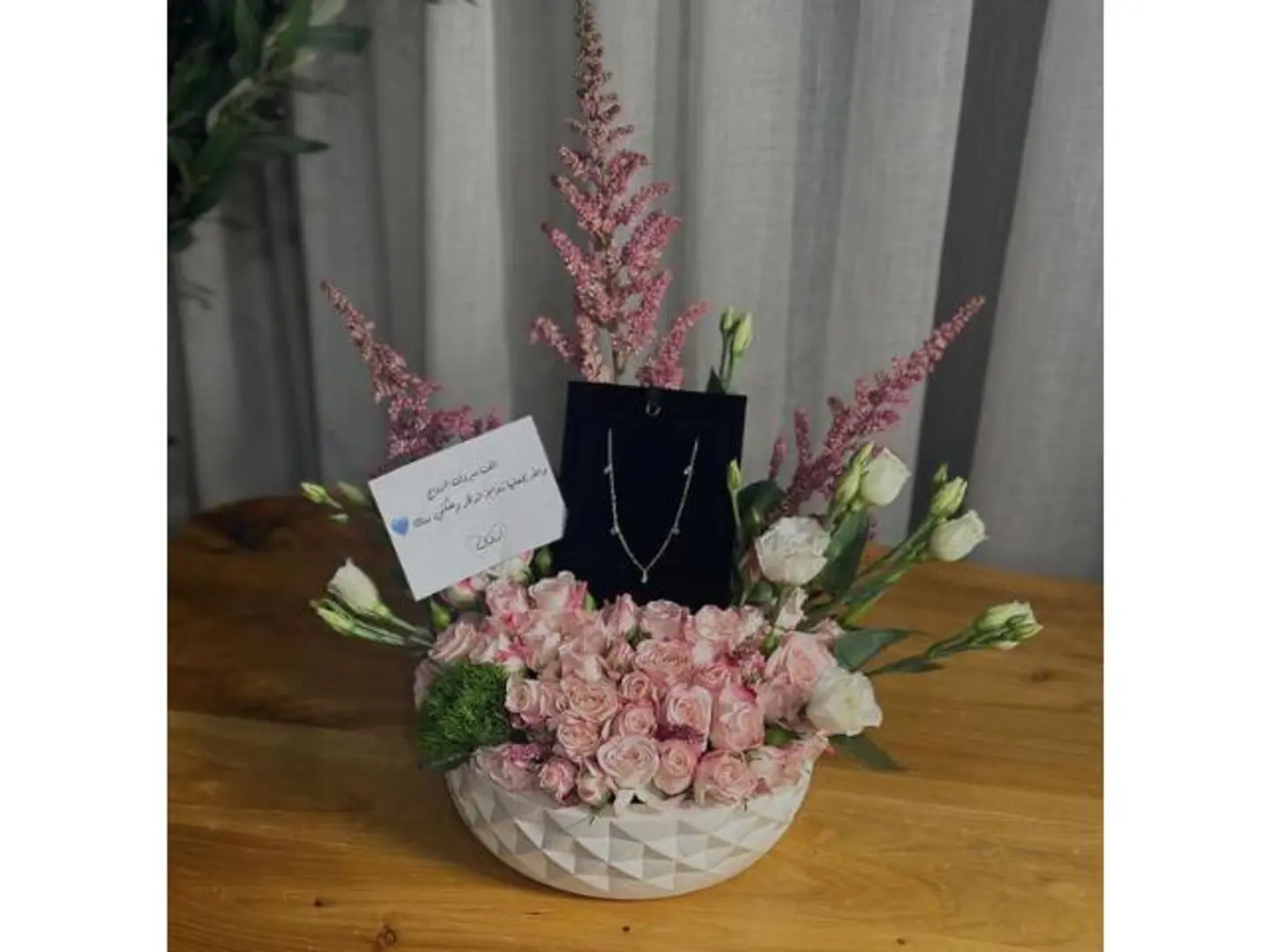 Elegant Baby Rose White Stand Arrangement