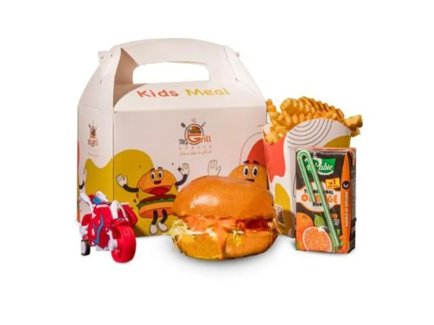 وجبة أطفال برجر دجاج مشوى