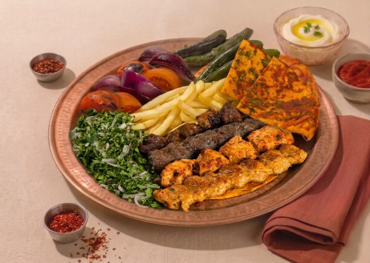 Mixed Grill Platter 4 Skewers