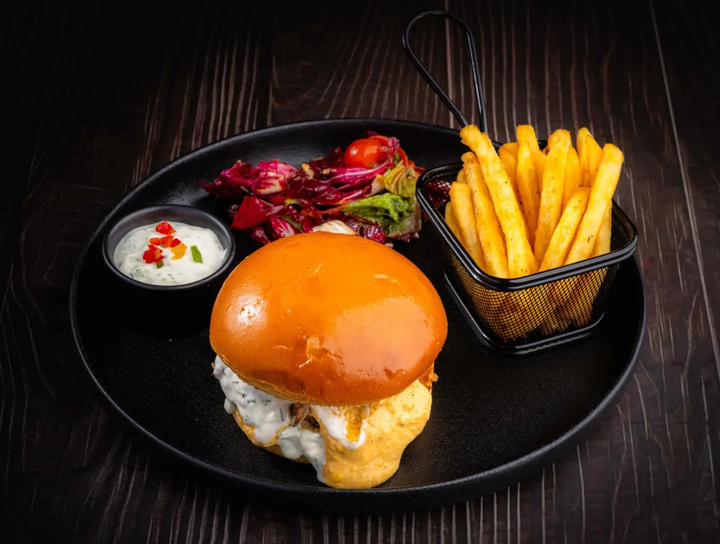 Greek Lamb Burger Meal