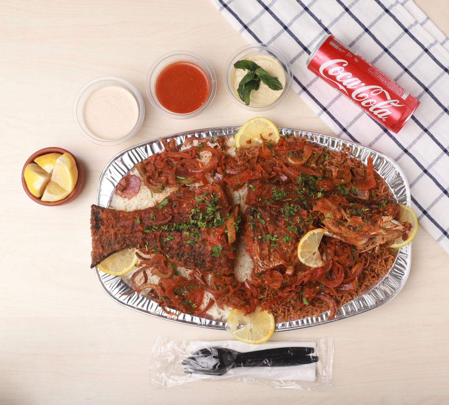 صينية نفرين - سمك مقلي
