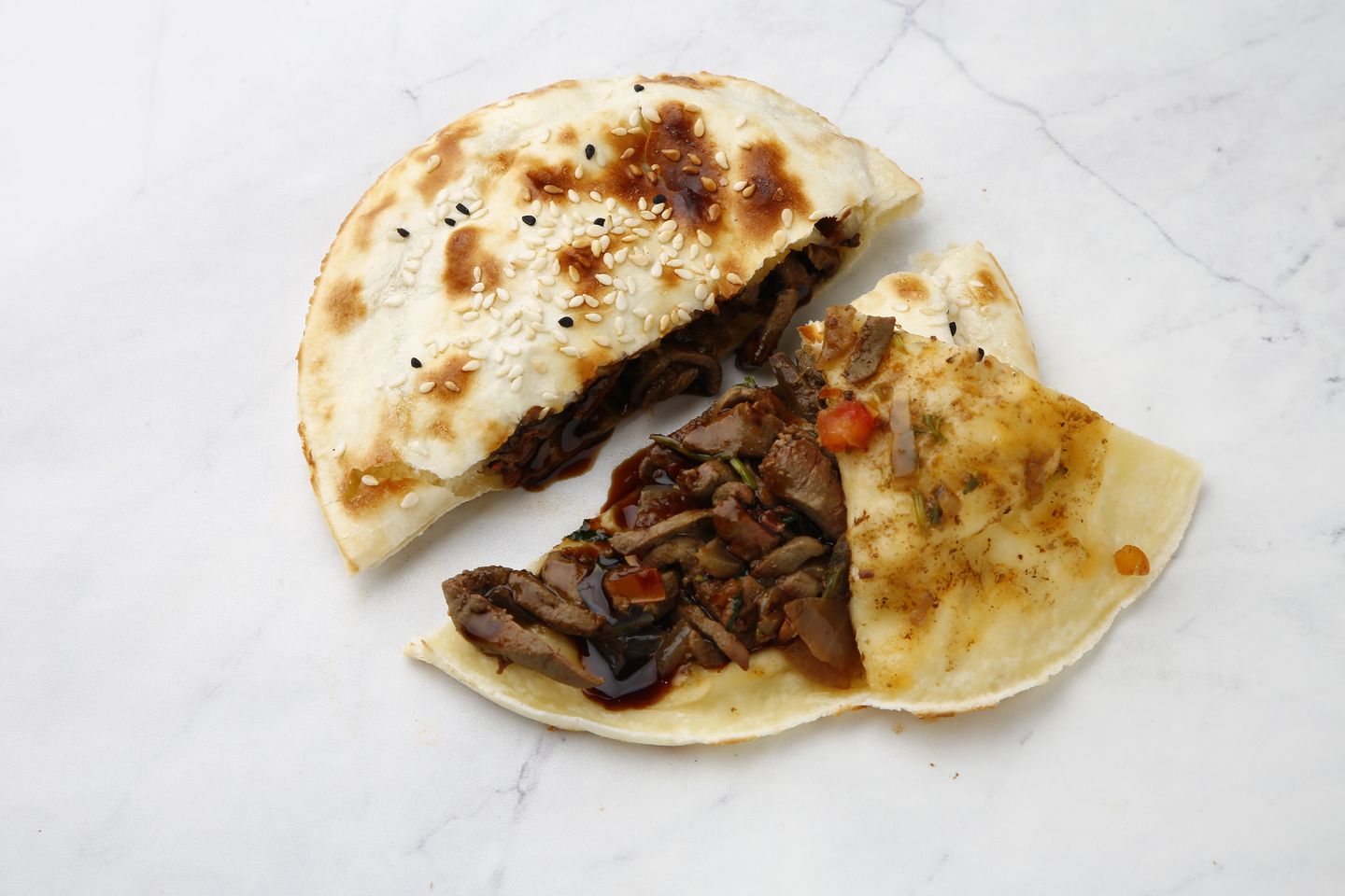 Liver Pie Sandwich With Pomegranate Molasses