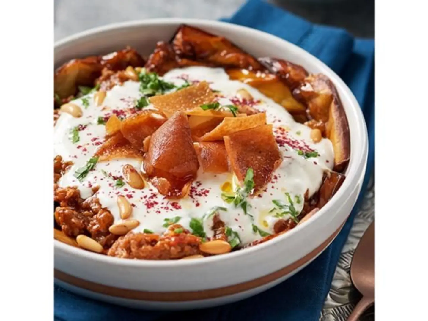 فتة باذنجان