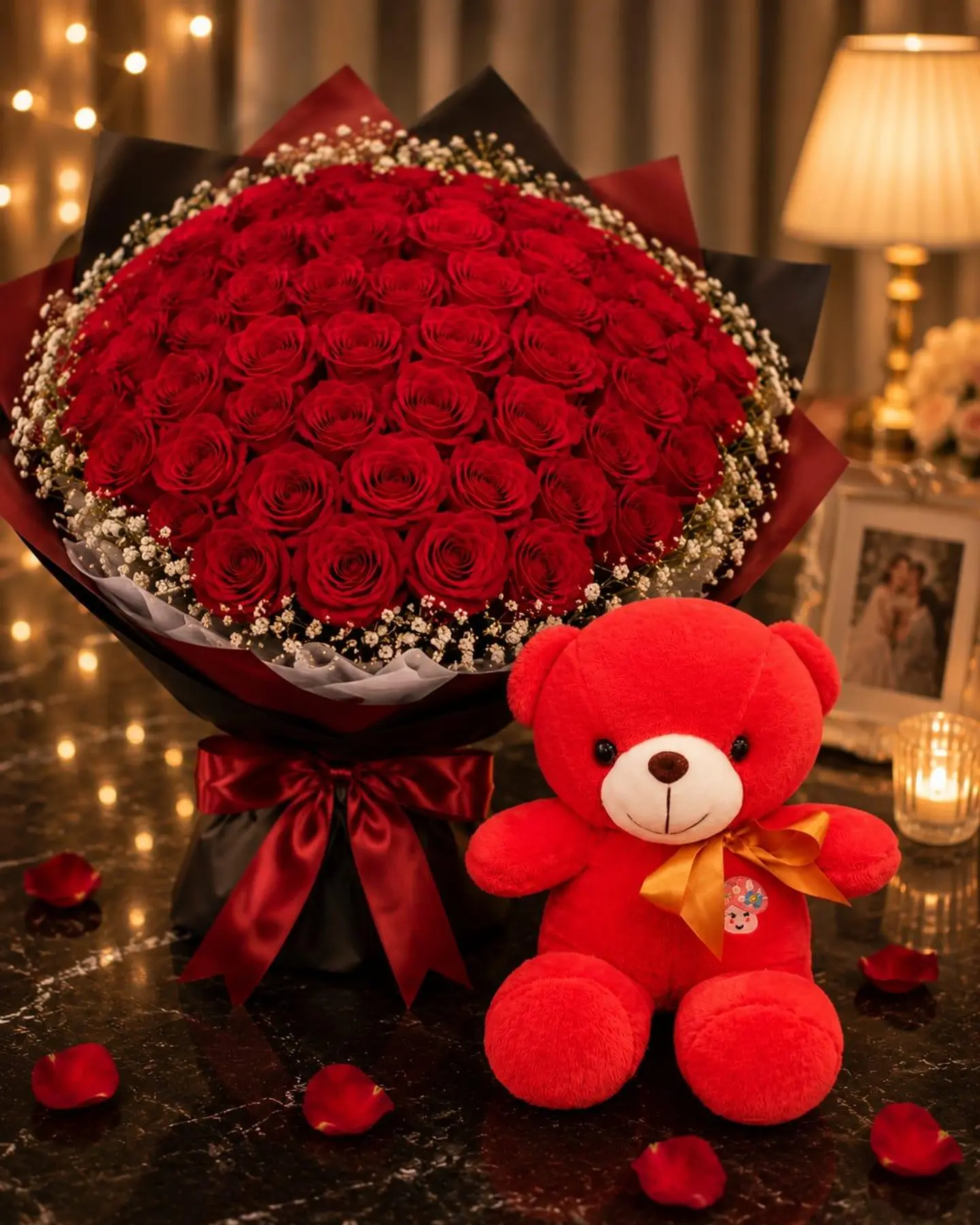 Teddy Bear With Roses 16