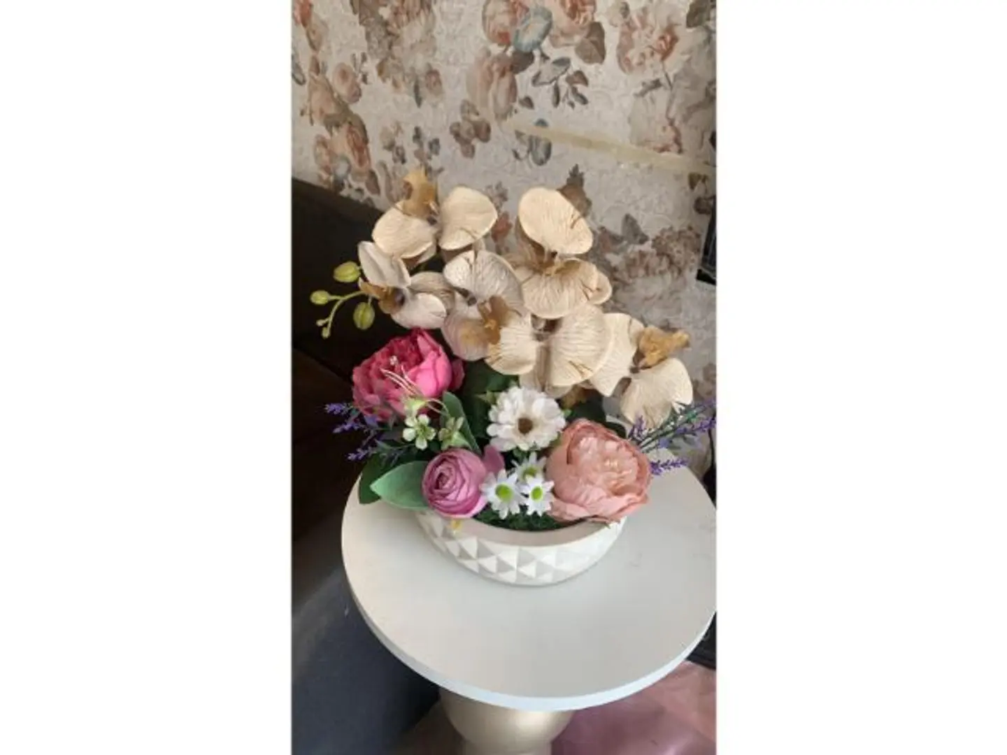 Artificial Orchid And Roses Ensemble