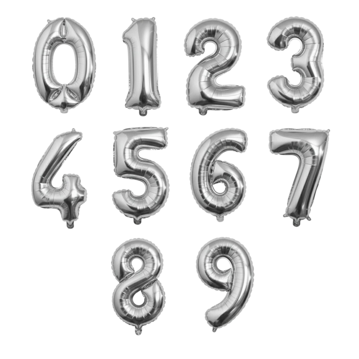 Large Silver Balloon Number