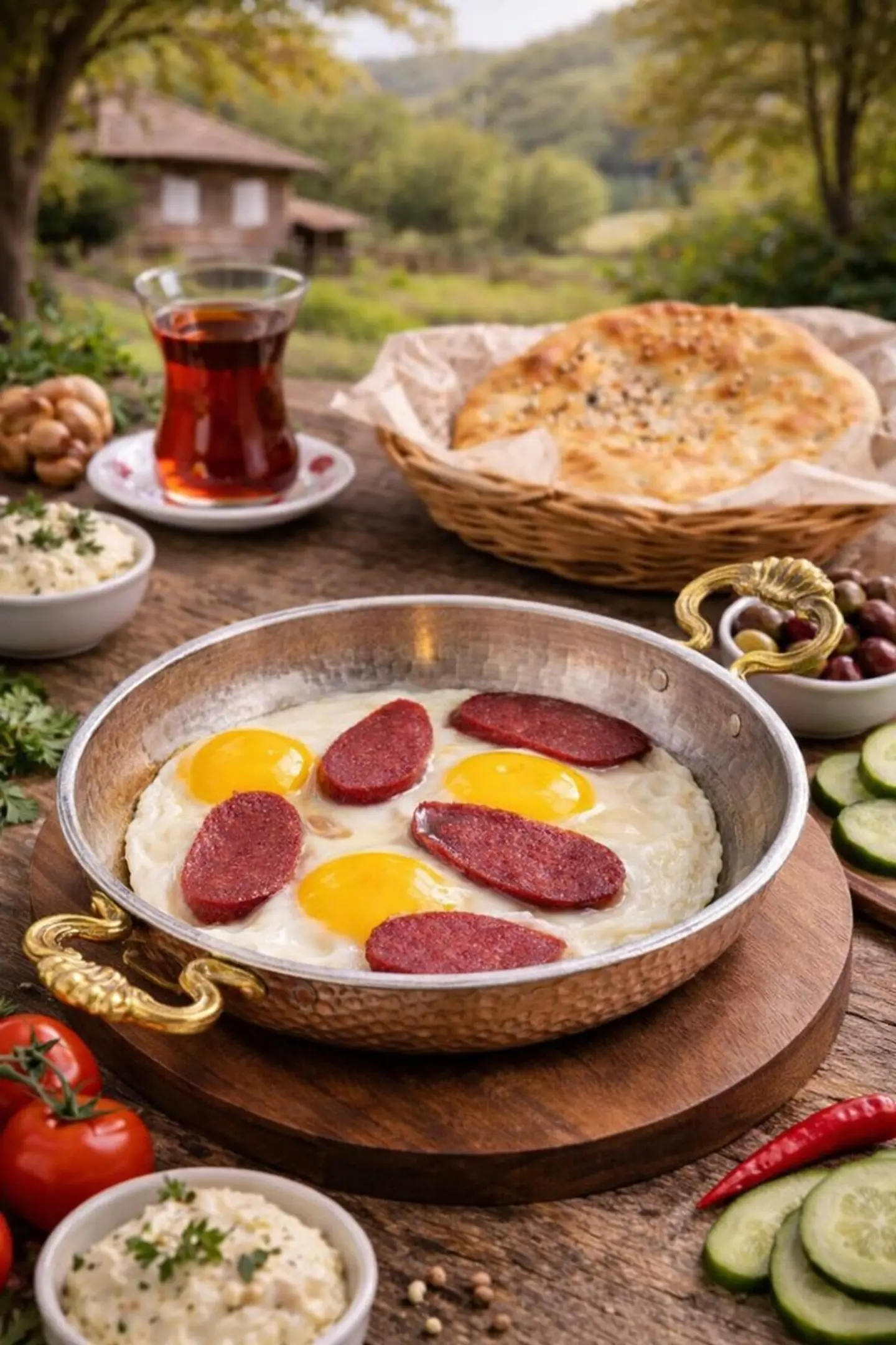 Eggs With Homemade Sucuk