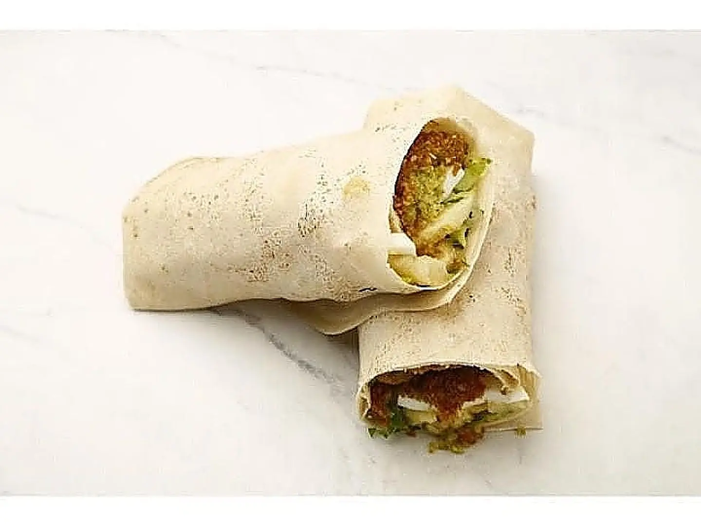 Hummus And Falafel Sandwich