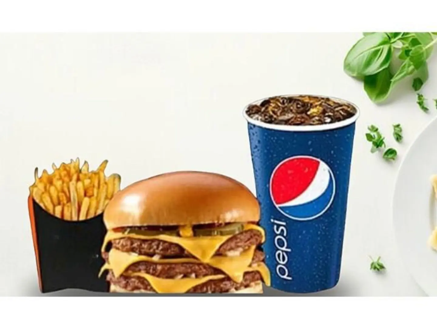 Triple Cheeseburger Meal