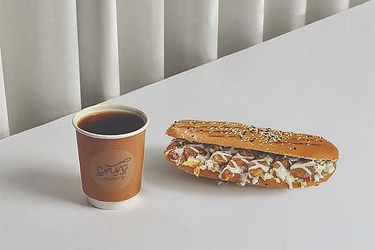 Tea Bakery Tea With A Fajita Sandwich