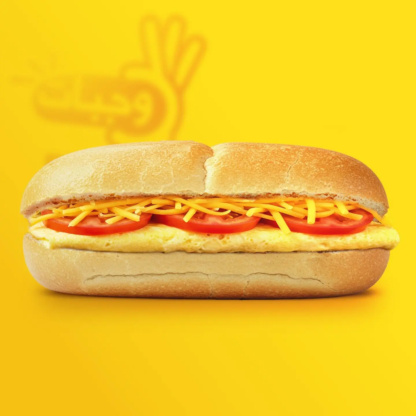 ‭ ‬ساندويتش‭ ‬بيض‭ ‬مقلي‭ ‬بالجبنة‭ ‬الشيدر‭ ‬