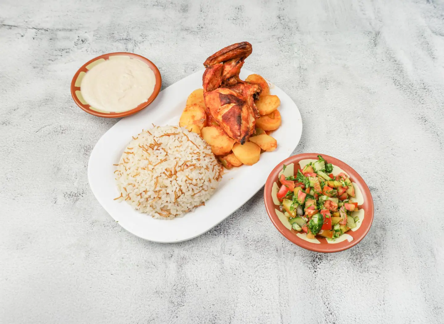 ربع حبة دجاج فرن