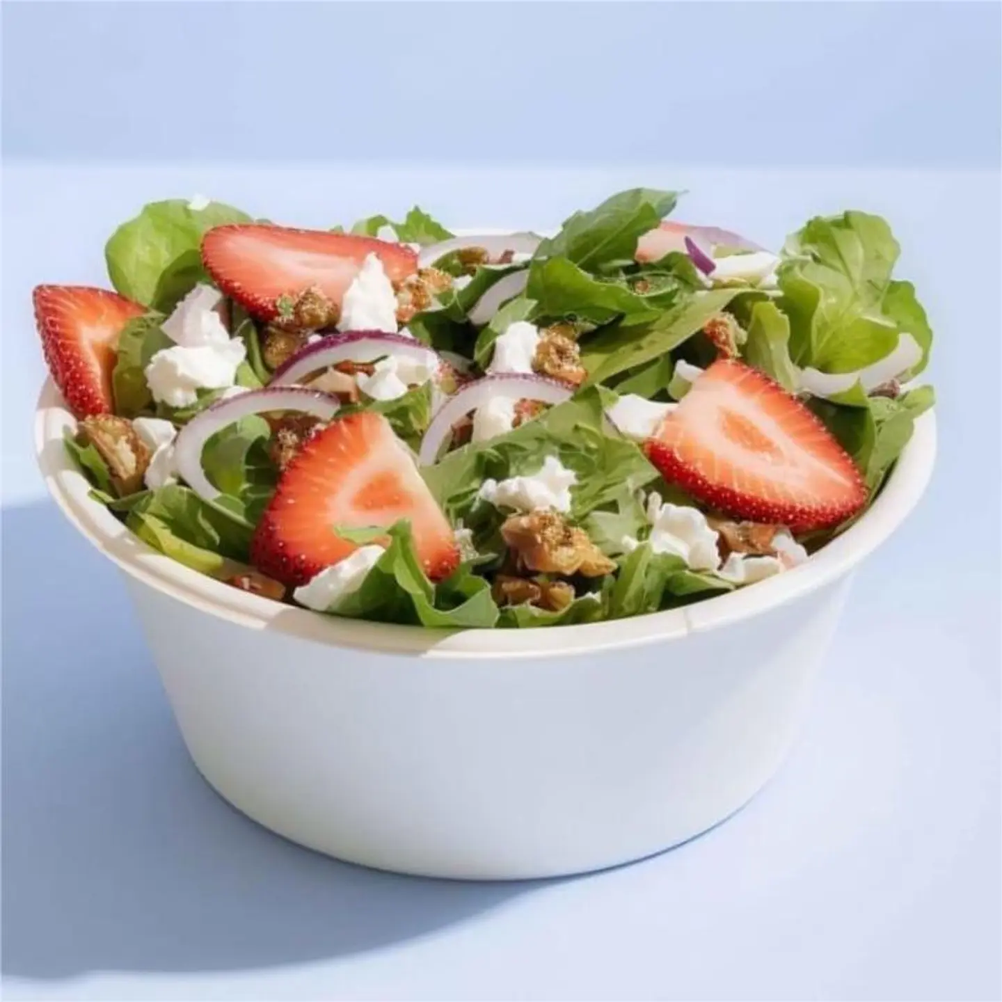 Pomegranate Salad With Strawberries And Feta Cheese