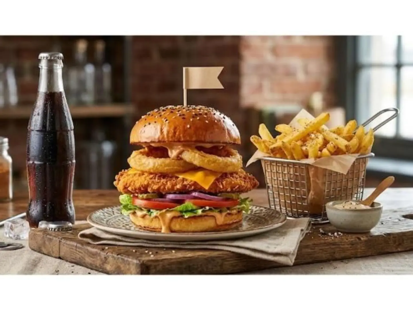 Chicken Ring Burger Meal