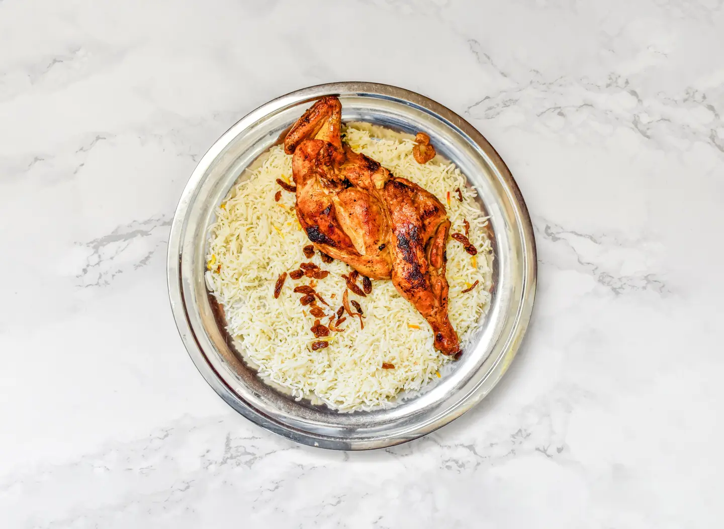 دجاج مظبي مع رز نص حبه